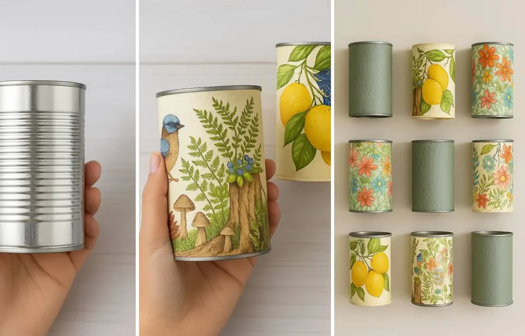 How to Upcycle Cans into creative wall decor