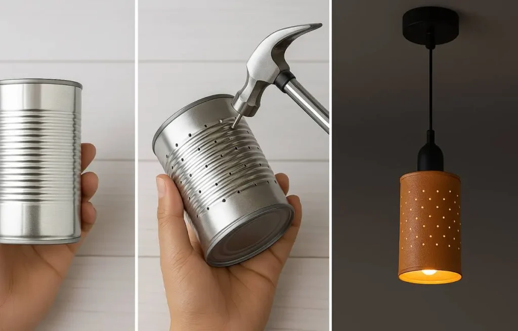 How to Upcycle Cans into unique lighting decor
