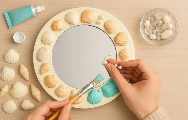 Handmade coastal-style mirror