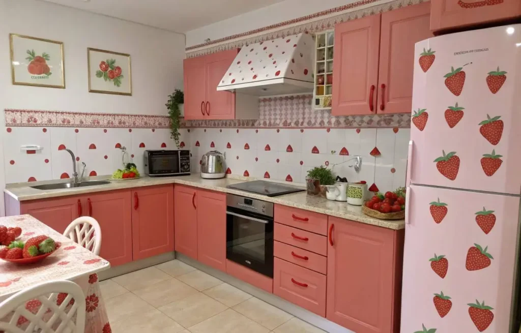 Best color schemes for strawberry kitchen decor	