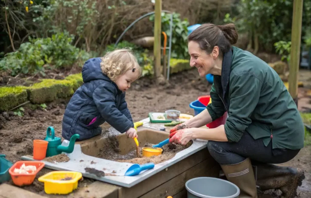 Mud kitchen safety and cleaning tips for families