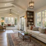Create zones with purpose when you decorate a long living room