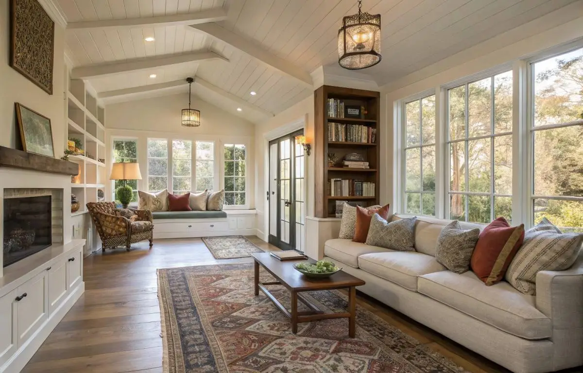 Create zones with purpose when you decorate a long living room