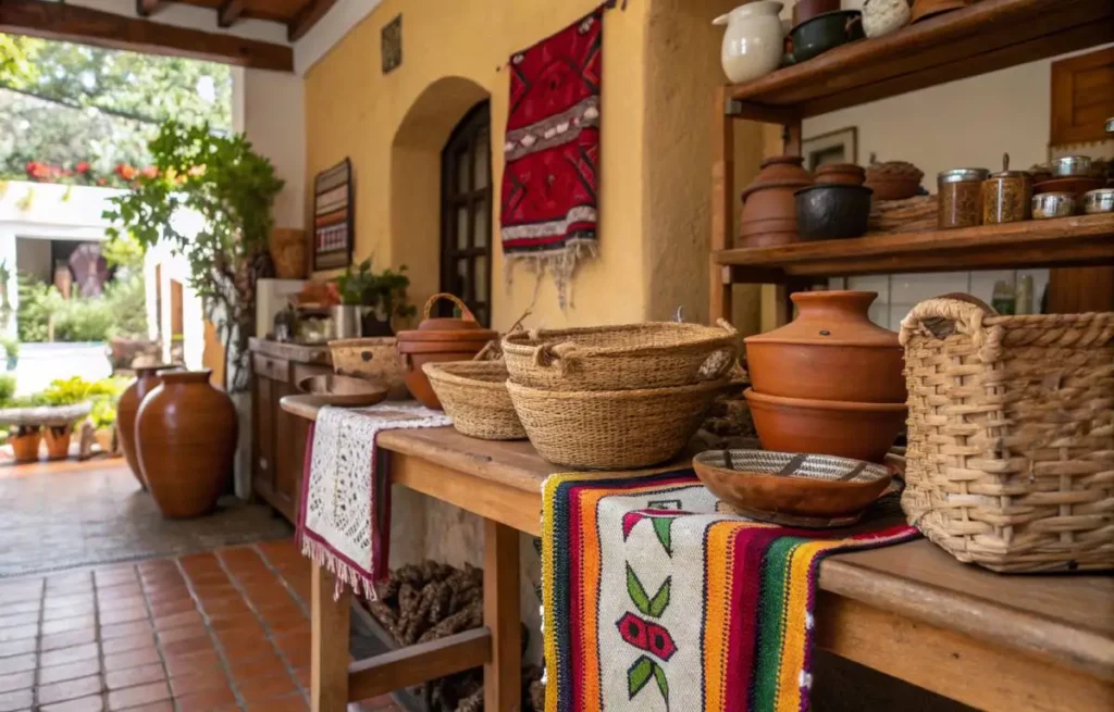Cultural accessories in Mexican kitchen decor