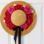 DIY Straw Hat Wreath feat
