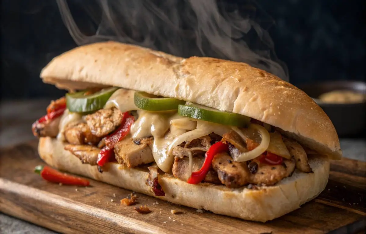 Final result of chicken Philly cheesesteak recipe