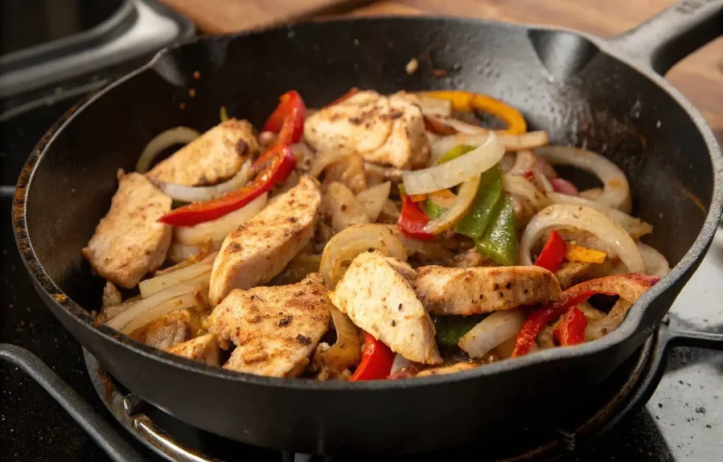 Cooking steps for chicken Philly cheesesteak recipe