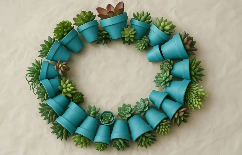 succulent-and-clay-pot-wreath 7