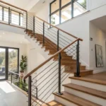 Contemporary stair handrail design with modern minimalist elements