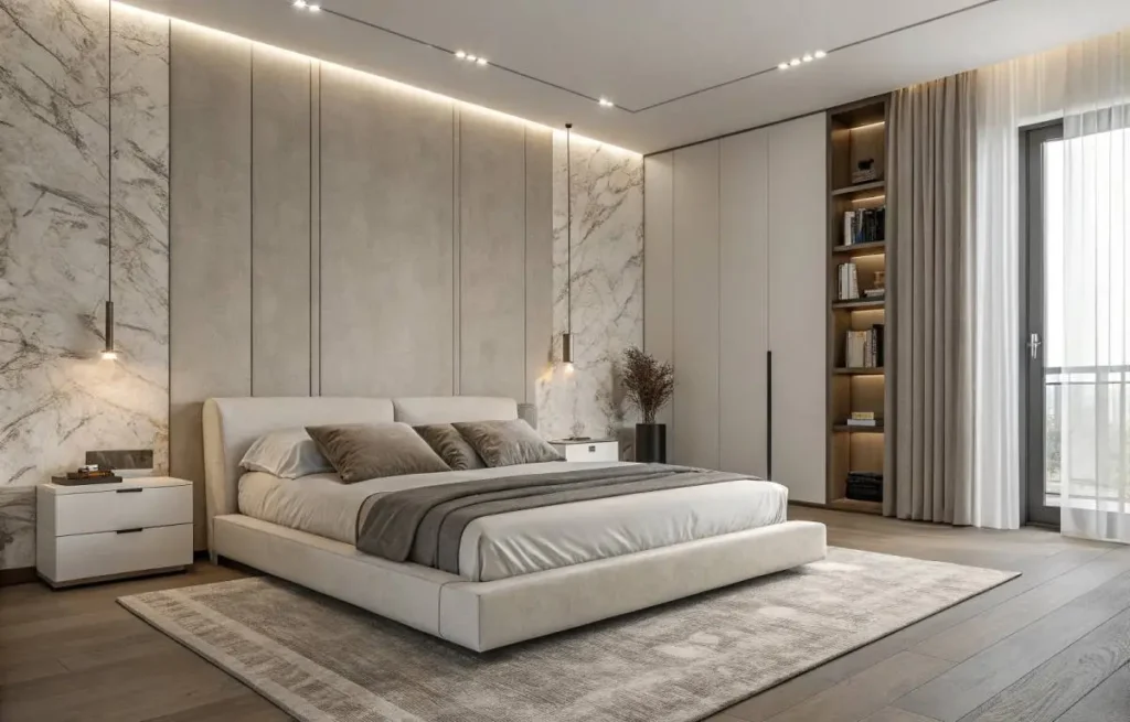 Mens bedroom decor ideas with personal accessories and wall art