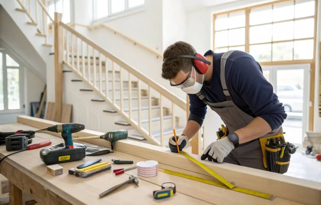 Building a contemporary stair handrail step-by-step